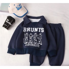 Children Clothes Sets Autumn Winter Polo Sweatshirt+Pants Sport Suits for Kids Boys Girls Warm Tracksuits Kids Clothing